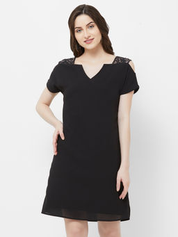 MISH - Black Cold Shoulder Mini Dress
