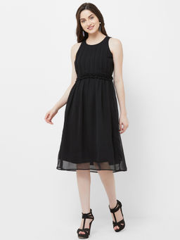 MISH - Black Sleeveless Round Neck Dress
