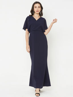 MISH - Navy Blue Solid Dress
