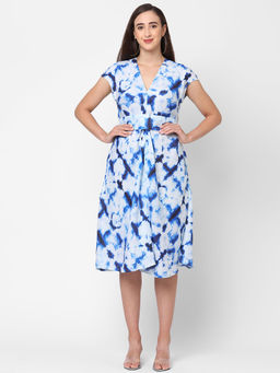 MISH - White A Line Tie And Dye Midi Dress