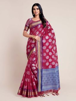 Mimosa - Women Banarasi Art Silk Saree With Blouse Piece