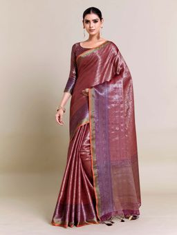 Mimosa - Women Banarasi Art Silk Saree With Blouse Piece