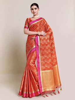 Mimosa - Women Banarasi Art Silk Saree With Blouse Piece