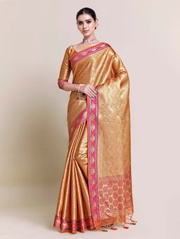 Mimosa - Women Banarasi Art Silk Saree With Blouse Piece
