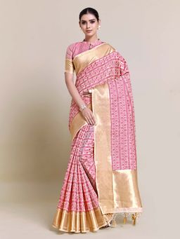 Mimosa - Women Banarasi Art Silk Saree With Blouse Piece