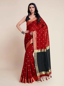Mimosa - Women Banarasi Art Silk Saree With Blouse Piece