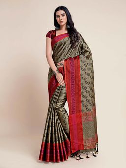 Mimosa - Women Banarasi Art Silk Saree With Blouse Piece