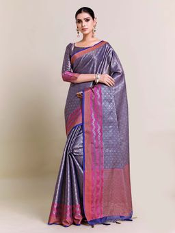 Mimosa - Women Banarasi Art Silk Saree With Blouse Piece