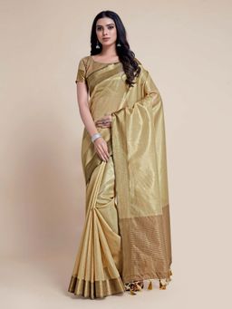 Mimosa - Women Banarasi Art Silk Saree With Blouse Piece