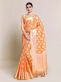 Mimosa - Women Banarasi Art Silk Saree With Blouse Piece