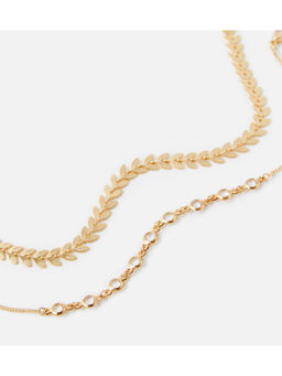 Accessorize London - Gold Minimal Anklet (Pack of 2)