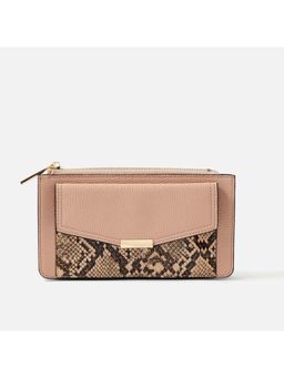 Accessorize London - Front Pocket Zip Pink Printed Purse