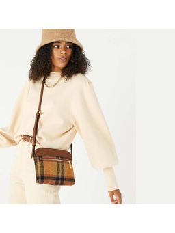 Accessorize London - Carrie Check Sling Bag Brown Checks