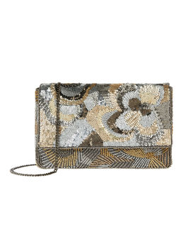 Accessorize London - Jasmine Floral Beaded Clutch Bag