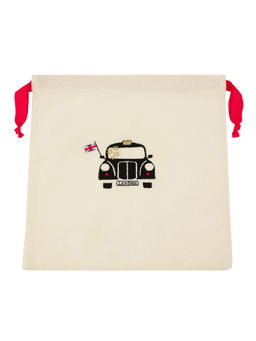 Accessorize London - Taxi Embroidered Laundry Pouch