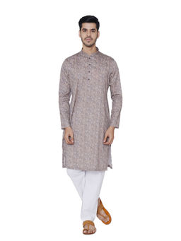 Manyavar - Brown Printed Kurta