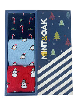 Mint & Oak - Secretsantacrewlengthpackof3Socksformen