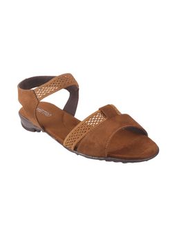 Metro - Womens Tan Flat SandalsMetro Solid Tan Sandals
