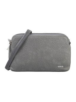 Mochi - Grey Embroidered Sling Bag