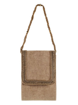 Mochi - Antique-Gold Embellished Sling Bag