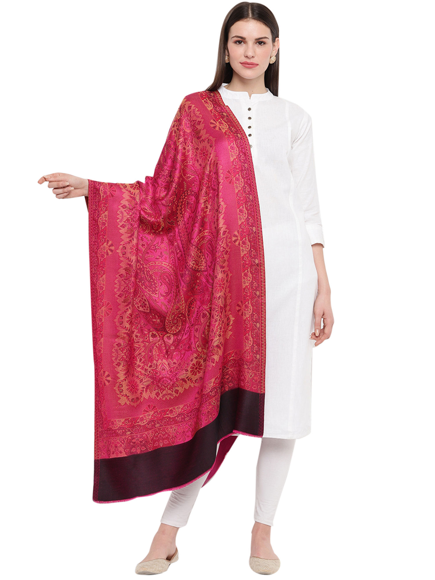 tossido Magenta Full Weave Modal Stole-picture-16