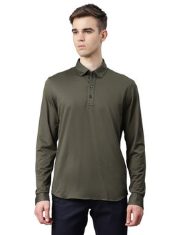 Matinique - Olive Solid Collar Shirt