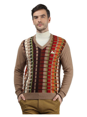 Monte Carlo Sweaters : Buy Monte Carlo Men Brown Wool V-Neck Pullover  Online | Nykaa Fashion.