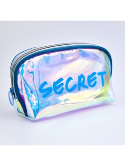 Visual Echoes - Visual Echoestm Glam It Up Secret Holographic Multi-Purpose Make Up Travel Pouch Blue