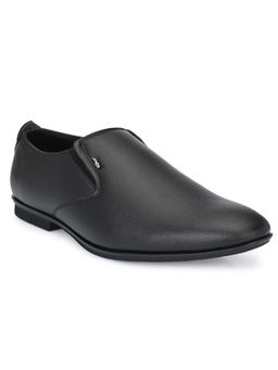 Hitz - Men's Black Synthetic Slip-On Formal Shoes