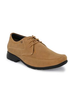 Hitz - Men's Brown Fabrick Made Lace-up Comfort Casual Shoes