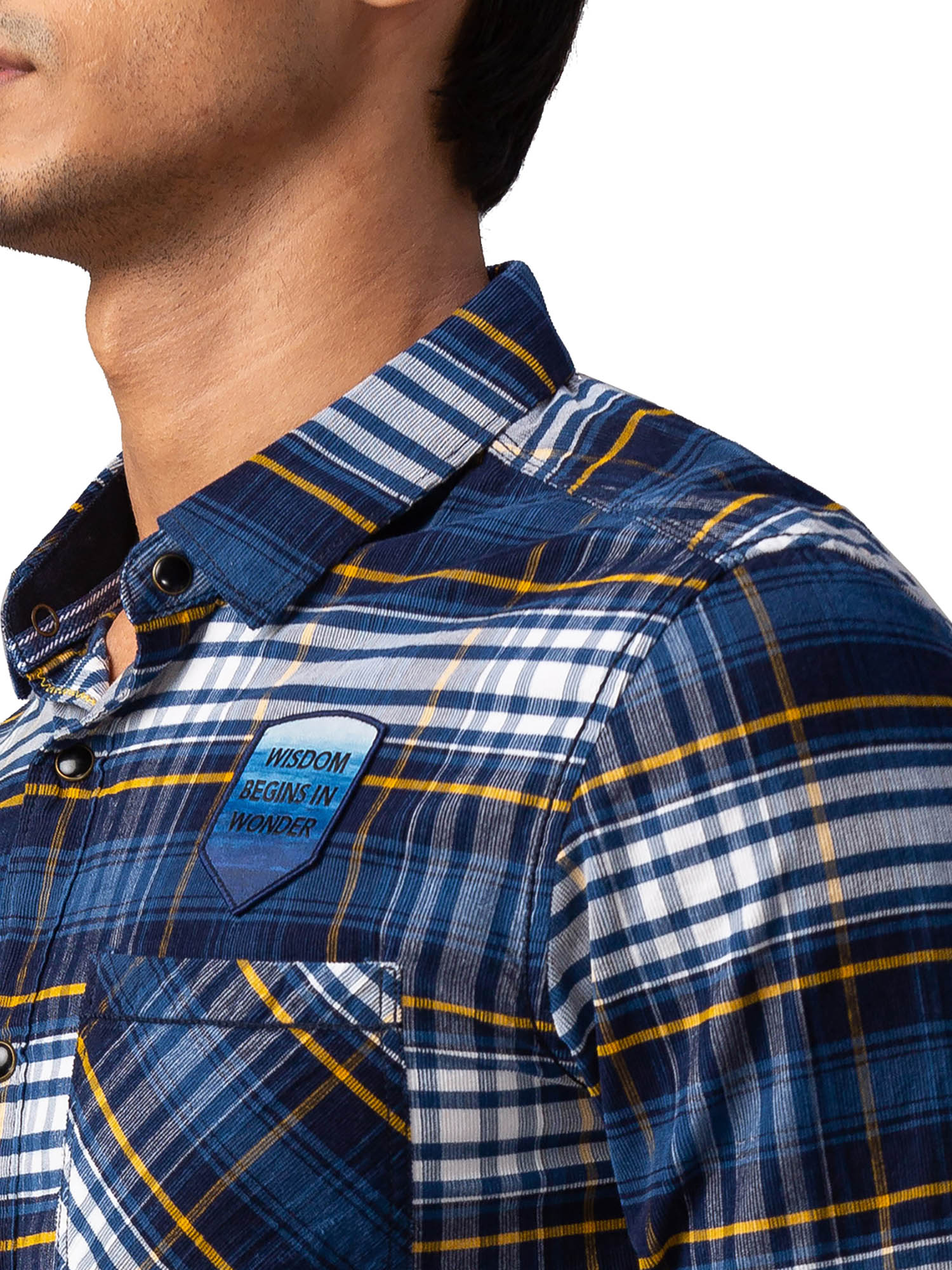 spykar navy blue shirt