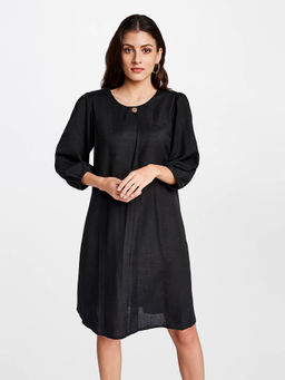 AND - Black Solid Dress