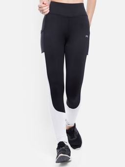 Muscle Torque - Gym/Yoga Medium Waist Both Side White Styling Tight - Black & White