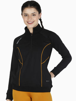 Muscle Torque - MuscleTorque Bone-Dry Yellow Styleline Sweatshirt Front Zip & Pocket Style - Black (2XL)
