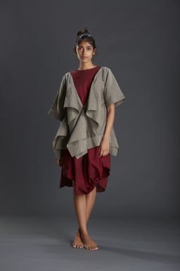 Mati - Sepia Handloom Jacket - Customisable