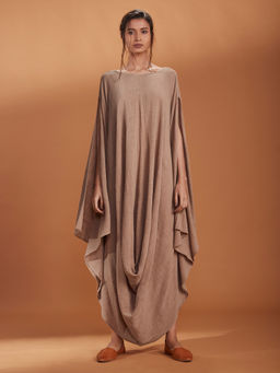 Mati - Khaki Cowl Maxi Dress - Customisable