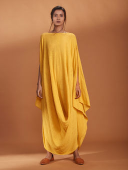 Mati - Yellow Cowl Maxi Dress - Customisable
