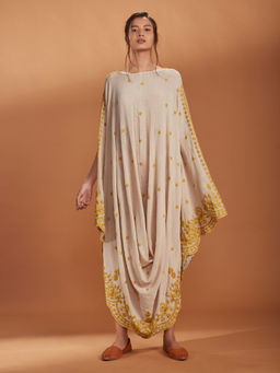 Mati - Off White Cowl Maxi Dress - Customisable