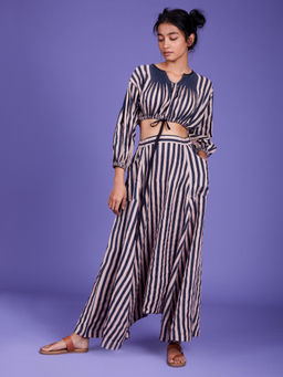 Mati - Baby Pink Stripes Crop Top - Customisable