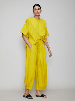 Mati - Ekin & Hera Top And Pant-Yellow (Set of 2)