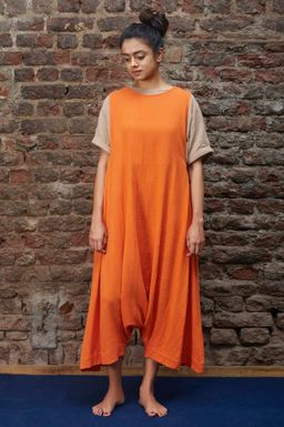Mati - Orange New Dungaree (Free Size)