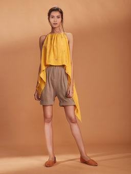 Mati - Yellow Halter Neck Top - Customisable