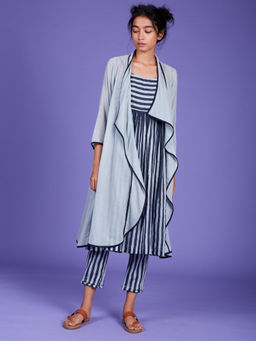 Mati - Powder Blue Solid Jana Jacket - Customisable