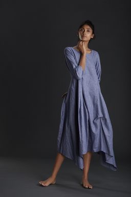 Mati - Blue Kalidar Aakaar Dress - Customisable