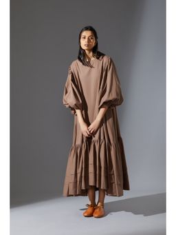 Mati - Beige Solid Dress