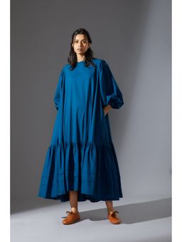 Mati - Blue Solid Dress