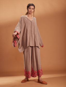 Mati - Khaki Kaftan Top - Customisable