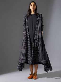 Mati - Black Stripes Dress and Jacket (Set of 2)