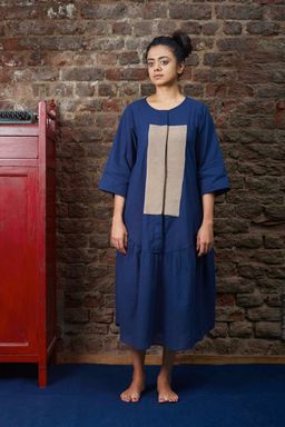 Mati - Navy Blue New Aboli Aakaar Dress - Customisable