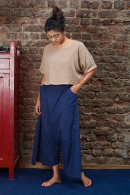 Mati - Navy Blue New Harem Pants - Customisable